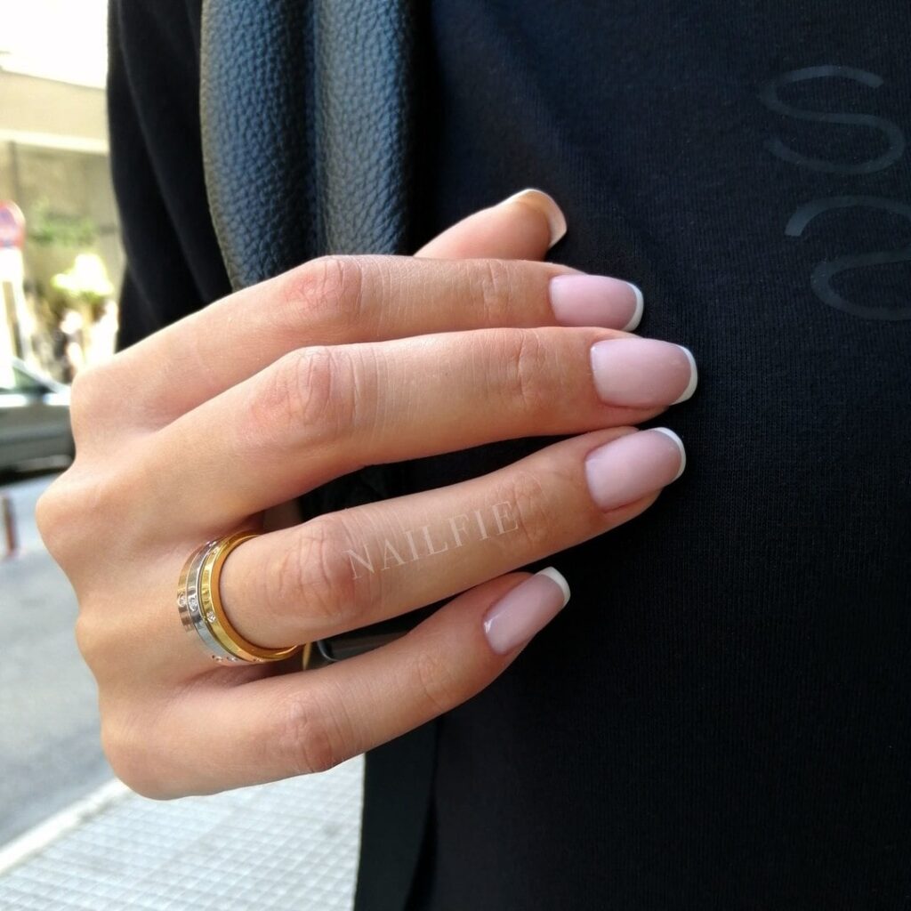 Classic French Square Nails with Soft Pink and White Tips – Elegant Everyday Nail Ideas