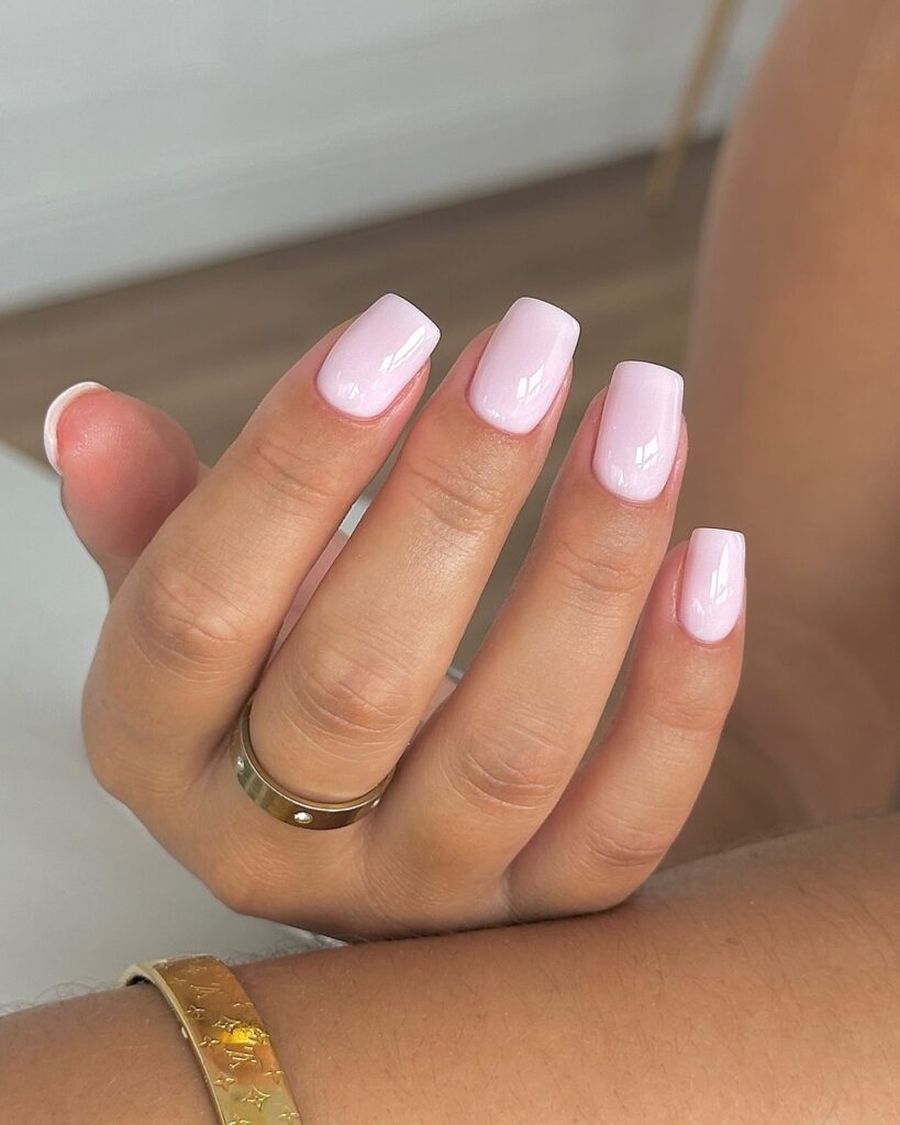 Pastel Pink Squoval Nails – Feminine and Professional Office Nail Inspiration