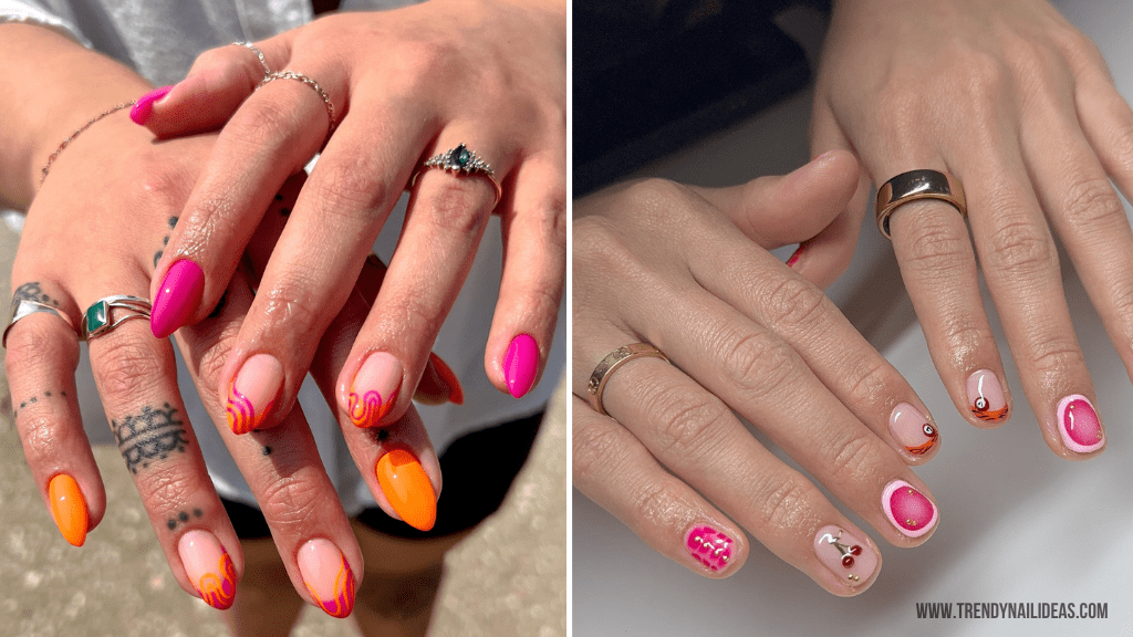 Trendy Summer Nail Designs for Short Nails, Bright Colors & Beach Vibes