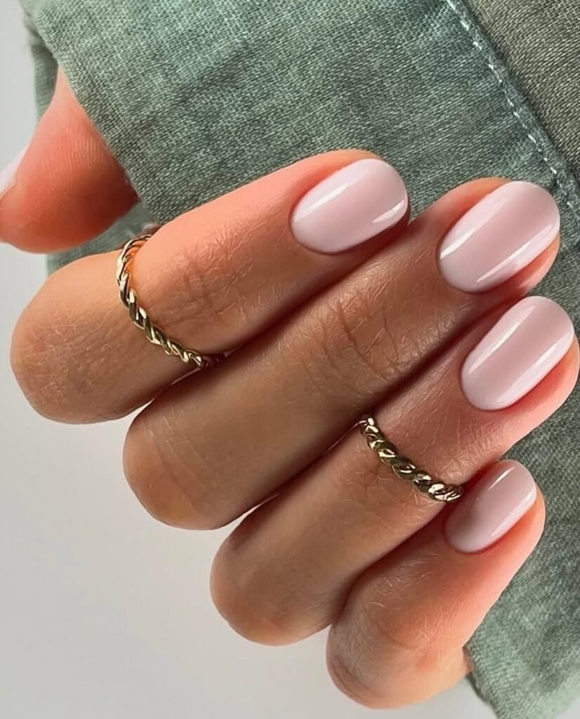 Minimalist Rounded Pale Pink Nails That Radiate Everyday Elegance