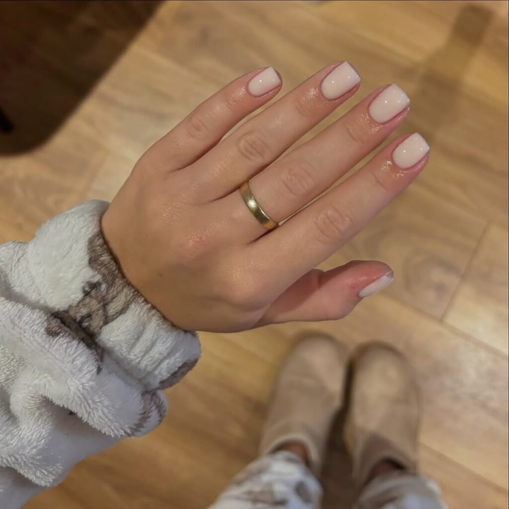 Short Square Pale Pink Nails for a Minimalist Workday Manicure